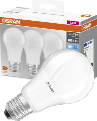 Zdjęcie produktu dla LEDVANCE LED819573BOX3, 10,5 W, 75 W, E27, 1055 lm, 15000 h, Zimne białe