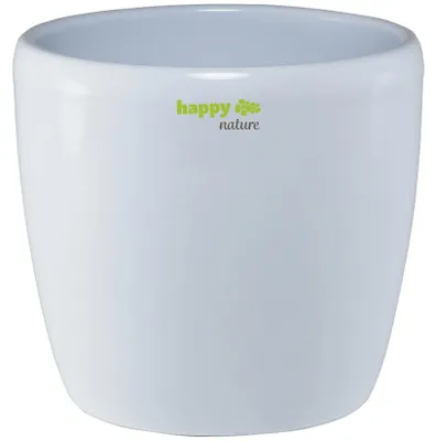 Produktbild von happy nature Hydro Keramik Blumentopf Venus weiß Ø 20,0 cm H 13,5 cm (18/12)