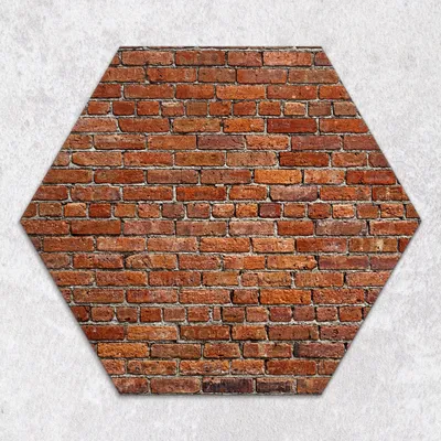 Produktbild von Glas-Herdabdeckplatten Glaskeramikkochfeld-Abdeckung Spritzschutz Glas Hexagon Schneidebrett 40 cm Ziegelsteinbraun