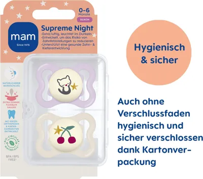 Produktbild von Supreme Night Silikon 0-6 "Katze/Kirsche" 2 Stck