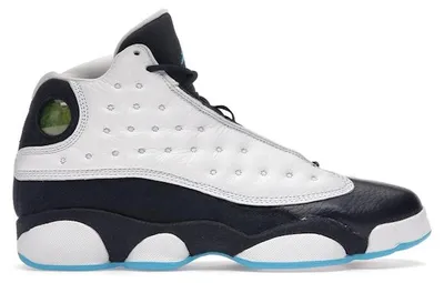 Image de Jordan 13 Retro, coloris Blanc/Obsidienne/Bleu poudre (taille enfant), pointure EU 38