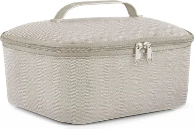 Produktbild von reisenthel Kühltasche XL Twist Silver - Kühltasche XL de Polyestergewebe de Ideal für Picknick, Shopping & Reisen, Couleur:Herringbone Sand