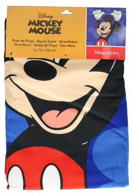 Produktbild von Disney Mickey Mouse Kinder Badehandtuch – Weiches & saugstarkes Strandtuch 70x140 cm