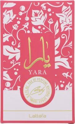 Produktbild von Lattafa Yara Candy, Frauen, 100 ml, Nicht nachfüllbare Flasche, Flüssiges Parfüm, Schwarze Johannisbeere, Orange, Gardenia