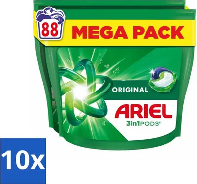 Produktbild von Ariel - 3in1 Waschmittel-Pods - Original - 88 Pods - Vorteilspack - 10 Stücke