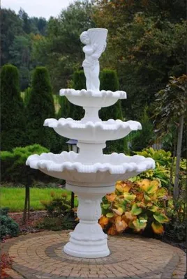 Produktbild von Zierbrunnen Springbrunnen Skulptur Brunnen Deko Garten Fontaine Teich Neu 227cm