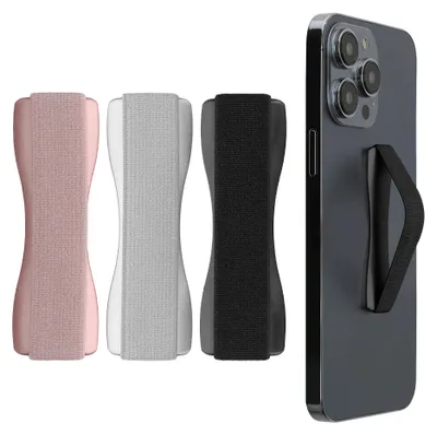 Produktbild von kwmobile Smartphone Fingerhalter 3 Set - Handy Halter Griff Halterung Einhandbedienung - 3x Handyhalter in Schwarz Silber Rosegold
