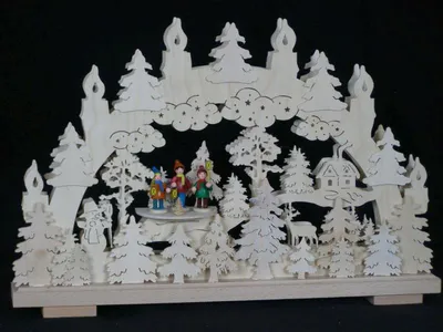 Produktbild von Schwibbogen mit Laternenkinder und Beleuchtung BxHxT 50x31x7cm NEU