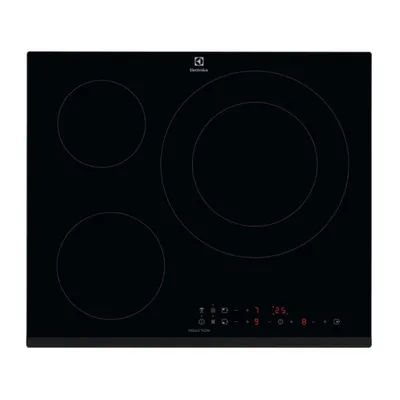 Produktbild von Electrolux LIL60336, Schwarz, Integriert, 59 cm, Zonen-Induktionskochfeld, 3 Zone(n), 3 Zone(n)