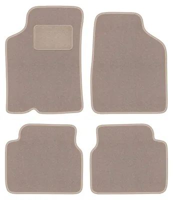 Productafbeelding van Velours automatten voor Kia Sephia I 1994-1997 (sedan) – 4-delig, beige, op maat – Wielganizator LUX