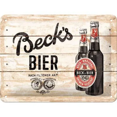 Zdjęcie produktu dla Metalowy Plakat 15 X 20Cm Becks