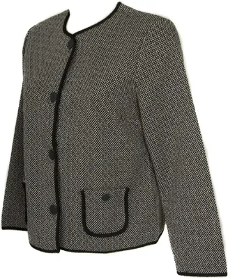 Immagine prodotto di Giacca manica lunga con bottoni donna giacchina in jaquard con tasche RAGNO articolo 707845, 2-SECONDA (EU XS - F 1 - USA XXS - GB 30), Cotone 42%,Poliestere 52%,Poliammide 4%,Spandex 2%