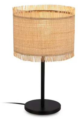Zdjęcie produktu dla Lampa stołowa Lampa stołowa salon Sypialnia przełącznik kablowy Słomiany klosz Boho