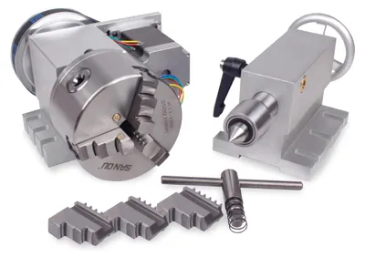 Produktbild von CNC Spannfutter- und Drehachsen-Kit, hochpräzise, langlebige Metallkonstruktion, K11-80mm
