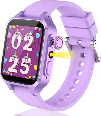 Produktbild von Kinder Smartwatch mit Kamera, 3 Sportmodi, Schrittzähler, 22 animierte Hintergrundbilder, Lernkarte, Wecker, Hörbuch, Musik, Rekorder