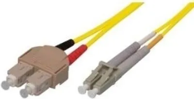 Immagine prodotto di Cavo patch in fibra ottica, 9/125 µm, fibra OS2, spina duplex SC/spina duplex LC, giallo, 3,0 m (39989603)