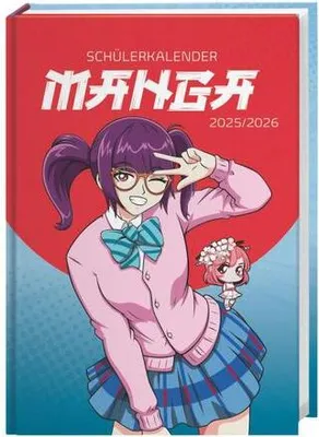Produktbild von Manga Schülerkalender A5 2025/2026 - 17 Monate