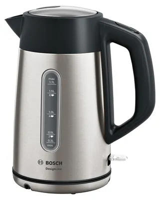 Zdjęcie produktu dla Bosch TWK4P440, 1,7 l, 2400 W, Czarny, Stal nierdzewna, Stal nierdzewna, Wskaźnik poziomu wody, Zabezpieczenie przed przegrzaniem