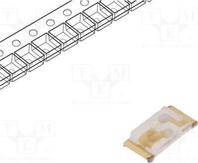 Productafbeelding van 5x LED SMD, 1,6 x 0,8 x 0,25 mm, 3,3 ÷ 4V, blauw, 120°, 40 ÷ 100 mcd, 0603, 20mA, KPG-1608QBC-D