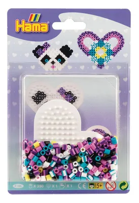 Produktbild von Hama Beads 4186, Bastelset für Kinder, 5 Jahr(e), PVC, Mehrfarbig, 351 Stück(e)