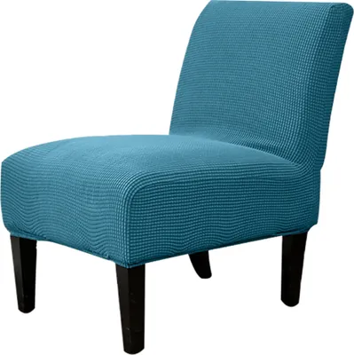 Zdjęcie produktu dla Elastyczny pokrowiec na krzesło Uniwersalny żakardowy pokrowiec na krzesło Bezramienna sofa Pokrowiec na fotel, niebieski