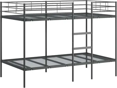 Obrázek produktu pro vidaXL Patrová postel bez matrace černá 100x200 cm ocelová