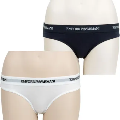 Produktbild von EMPORIO ARMANI  2P Damen Mini Slips   weiß blau XL