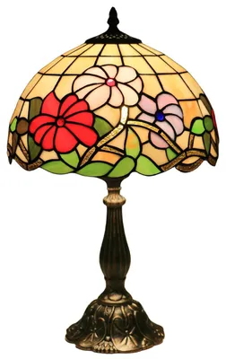 Zdjęcie produktu dla Lampa stołowa, 30 cm, lampka biurkowa w stylu vintage, klosz z witrażem, idealna do salonu, sypialni, gabinetu, hotelu
