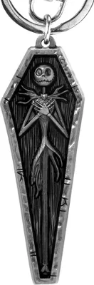 Produktbild von Nightmare before Christmas Metall-Schlüsselanhänger Jack in Coffin