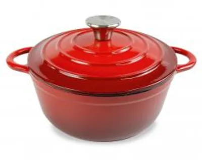 Immagine prodotto di H&H Casseruola In Ghisa Smaltata Rosso Cm 22