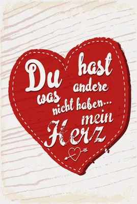 Produktbild von vianmo Holzschild 18x12 cm Du hast mein Herz Liebe