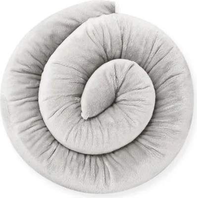 Produktbild von Bebeloo Stillkissen alergiker Bettkissen Body Pillow Körperkissen Pregnancy Pillow Bettrolle Bettschlange XXL Zierkissen Kuschelschlange Zugluftstopper (Grau, 180 cm)