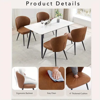 Zdjęcie produktu dla Krzesła do jadalni - Krzesła - Krzesła do salonu - Krzesła kuchenne - Krzesła designerskie - Zestaw 2 sztuk - Siedzisko z pianki memory