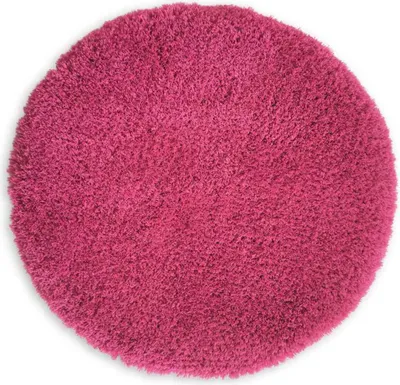 Produktbild von WohnDirect Hochflor Badematten Rund MALMÖ Pink Ø 90 cm