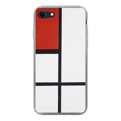 Produktbild von MuchoWow® Handyhülle Schutzhülle Hülle für iPhone 7 Komposition - Piet Mondrian Silikon Softcase Handy Hülle - Kartenhalter