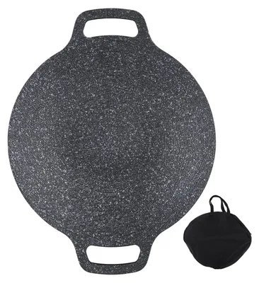 Obrázek produktu pro Kulatá grilovací pánev z hliníku s nepřilnavým povrchem, průměr 38 cm