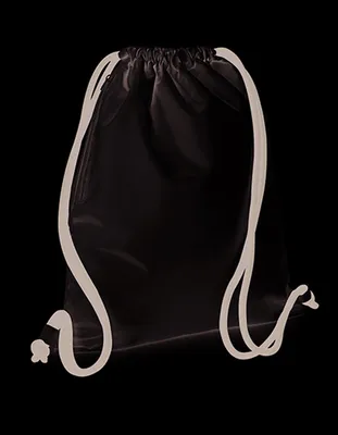 Image de BagBase BG110 | Icon Drawstring Backpack / 40 x 48 cm - Couleur : White/Black - Taille : 40 x 48 cm