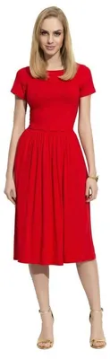 Produktbild von Damen Mittellanges Kleid; Rot S
