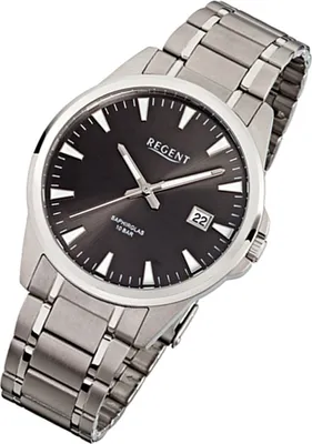 Produktbild von Regent Armbanduhr silber F-924 Herren Analog-Titanuhr URF924