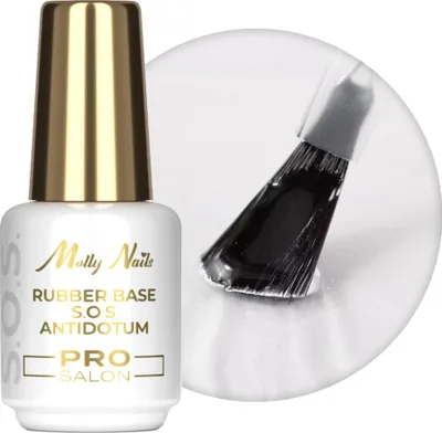 Image de Molly Nails S.O.S. Antidotum Pro Salon base de caoutchouc pour ongles flexibles, manucure, pédicure et décorations, 15 g