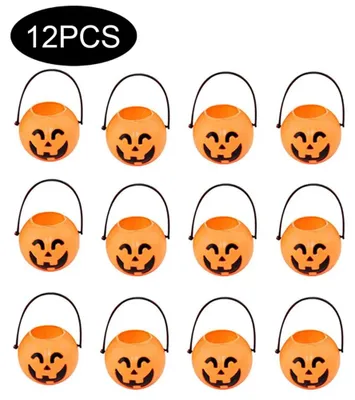 Productafbeelding van Heksenketel decoratie, perfect voor Halloween-evenementen, cadeaupakket, 12 stuks, oranje