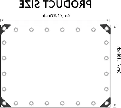 Obrázek produktu pro Průhledná plachta – vodotěsná plachta – pro venkovní použití – s oky – 3 x 4 metry – průhledná