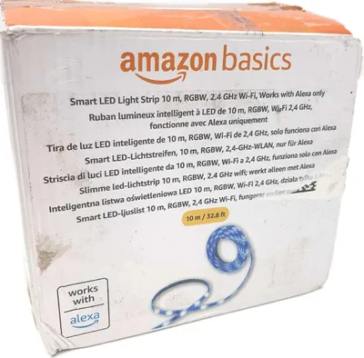 Obrázek produktu pro Amazon Basics LED světelný pás 10m RGBW 2,4 GHz WLAN inteligentní domácí automatizace