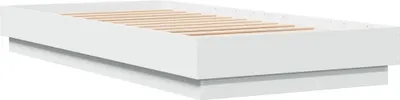 Zdjęcie produktu dla Rama łóżka, biała, 100x200 cm, materiał drewnopochodny