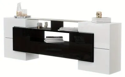 Imagen del producto de Mueble de TV moderno - Mueble para TV - Mueble multimedia - Mueble de entretenimiento - Mueble para estar - Diseño bajo y que ahorra espacio