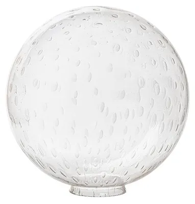 Image de Verre sphérique pour lampe, verre à bulle, Ø 300 mm, verre pour luminaire, abat-jour sphérique, ouverture 100 mm avec collerette