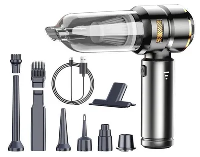 Immagine prodotto di Aspirapolvere portatile senza fili, 25000 Pa, filtro HEPA, 4-in-1, colore nero, batteria da 6000 mAh