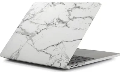 Produktbild von Mobigear Marble Schutzhülle für MacBook Pro 14 Zoll (2021-2026), Hartschale, Weiß - Modell A2442 / A2779 / A2918 / A2992 / A3401 / A3112 / A3434 / A3427 / A3426