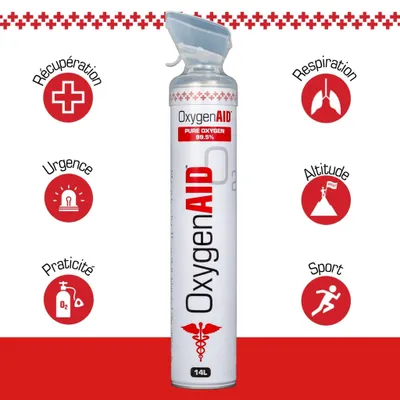 Image de Oxygen AID oxygène en canette grand, 3x14L