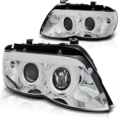 Produktbild von Xenon Scheinwerfer Angel Eyes passend für BMW X5 E53 Facelift Bj. 03-06 Chrom